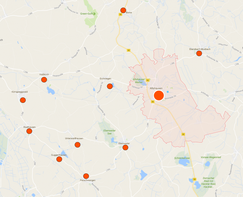 Karte des GVV Altshausen